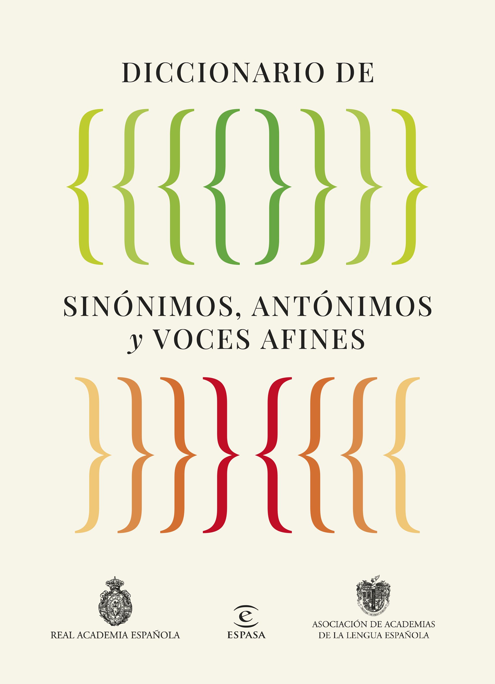 Portada Diccionario de sinónimos, antónimos y voces afines