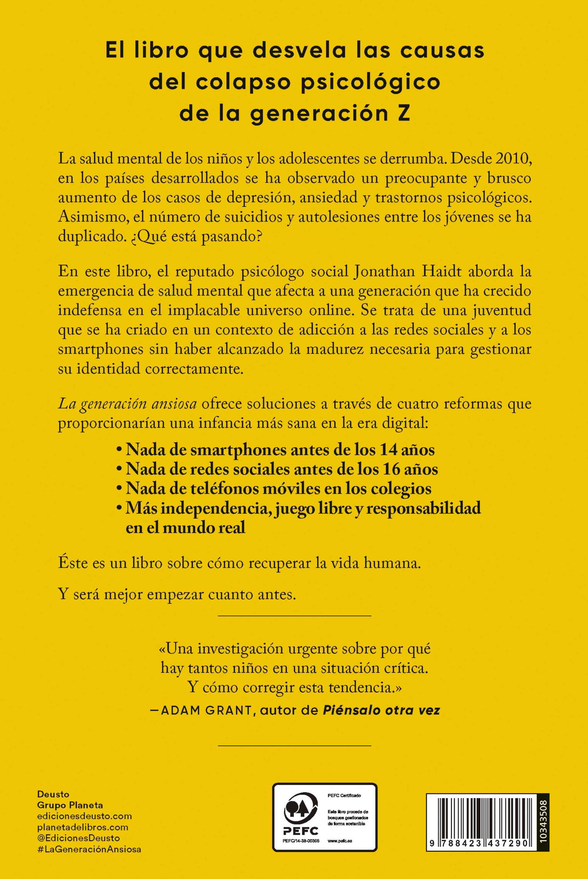 Miniatura contraportada La generación ansiosa