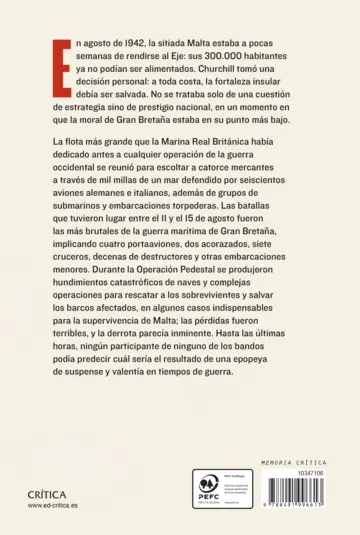 Contraportada Operación Pedestal