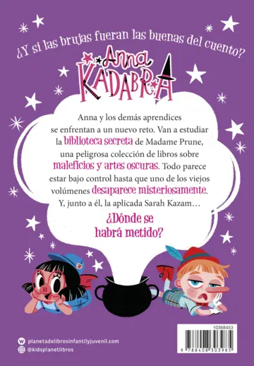Contraportada Anna Kadabra 16. El libro prohibido
