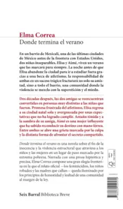 Miniatura contraportada Donde termina el verano. (Premio biblioteca breve 2026)