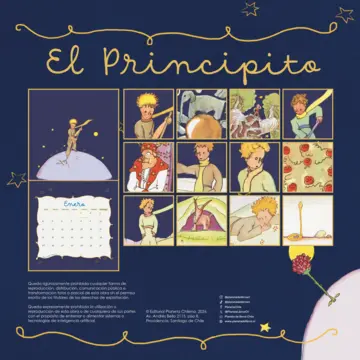Contraportada Calendario El principito