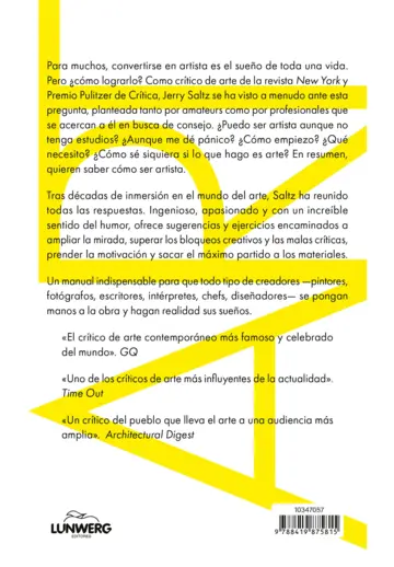 Contraportada Cómo ser un artista