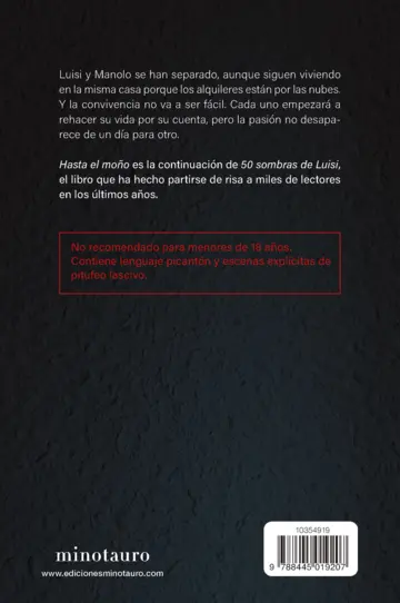 Contraportada 50 sombras de Luisi. Hasta el moño