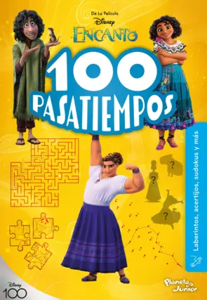 Portada 100 pasatiempos (Trivias, sudokus, acertijos y más). Encanto