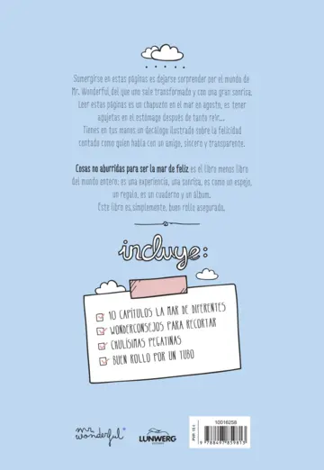 Contraportada Cosas no aburridas para ser la mar de feliz