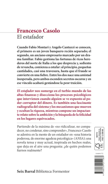 Contraportada El estafador