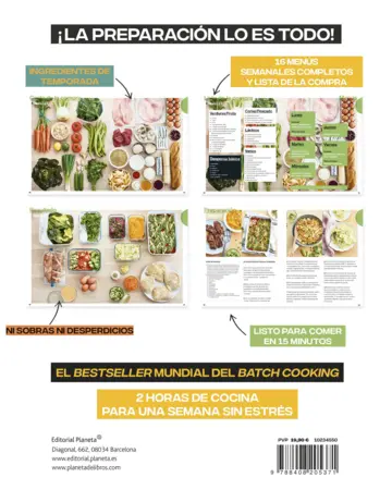 Contraportada Cocina en 2 horas para toda la semana