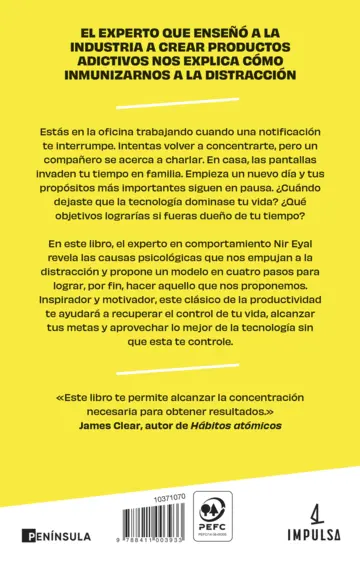 Contraportada Inmune a la distracción