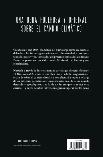 Contraportada El Ministerio del Futuro (NE)