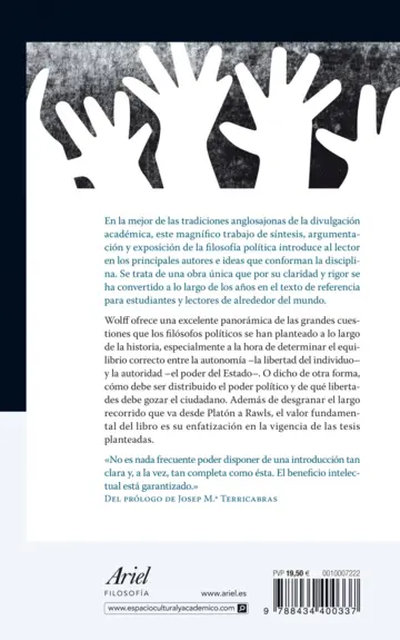 Contraportada Filosofía política, una introducción