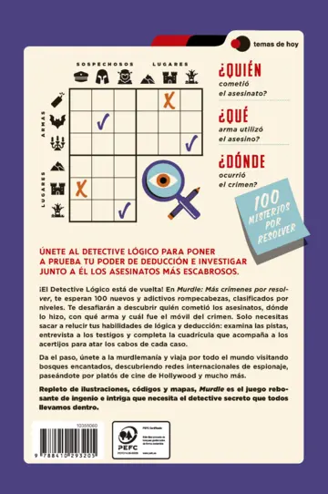 Contraportada Murdle: Más crímenes por resolver