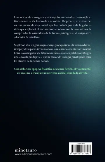 Contraportada Hacedor de estrellas