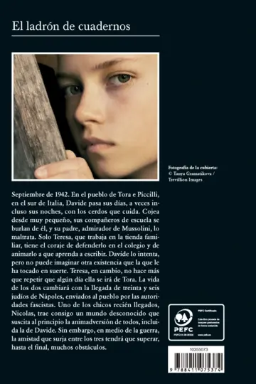 Contraportada El ladrón de cuadernos