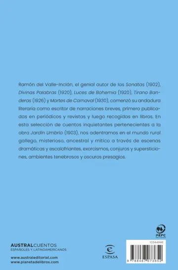 Contraportada Cuentos de Ramón del Valle-Inclán