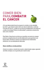 Miniatura contraportada Comer bien para combatir el cáncer