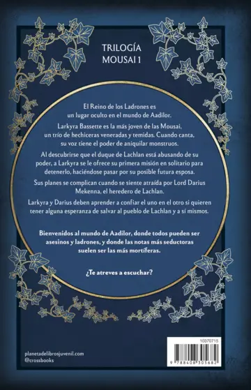 Contraportada Mousai 1. Canción de la lluvia eterna. Edición especial