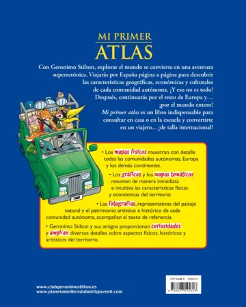 Contraportada Mi primer atlas . Gerónimo Stilton
