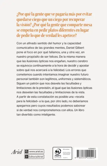 Contraportada Tropezar con la felicidad