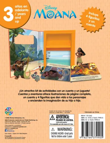 Contraportada Disney Moana. Cuentos y aventuras