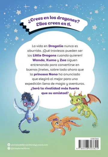 Contraportada Little Dragons 2. El poder de la amistad
