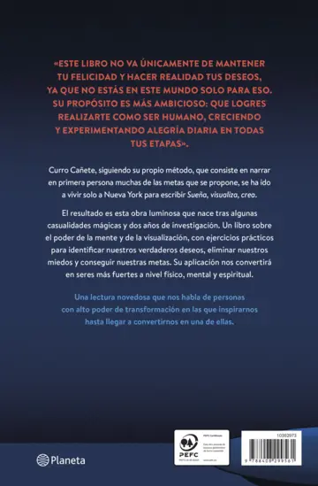 Contraportada Sueña, visualiza, crea