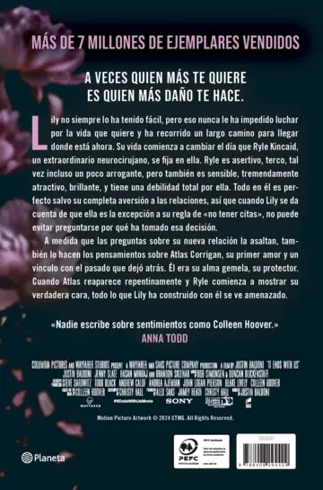 Contraportada Romper el círculo (It Ends with Us) Ed. Película