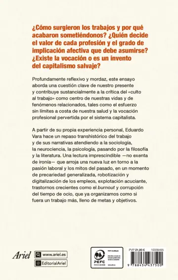 Contraportada Maldito trabajo