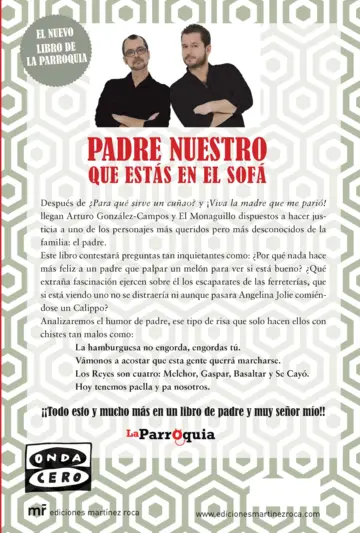 Contraportada Padre nuestro que estás en el sofá