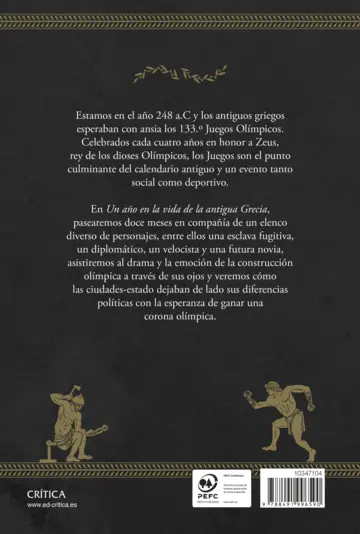 Contraportada Un año en la vida de la antigua Grecia