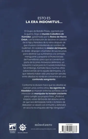 Contraportada Amanecer de fuego nº 05 El reino de hierro