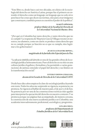 Contraportada La eficacia simbólica del derecho