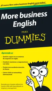 Portada More business English para Dummies