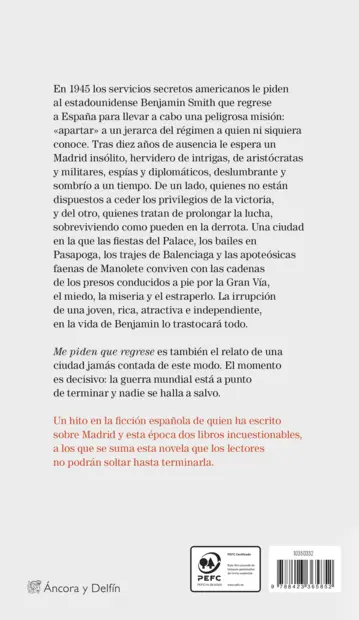 Contraportada Me piden que regrese