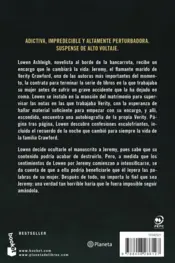 Miniatura contraportada Verity. La sombra de un engaño