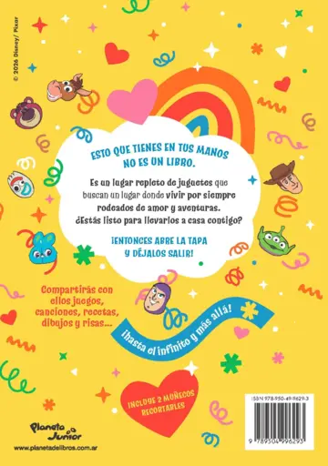 Contraportada Abraza a tu amigo fiel. Toy Story 5