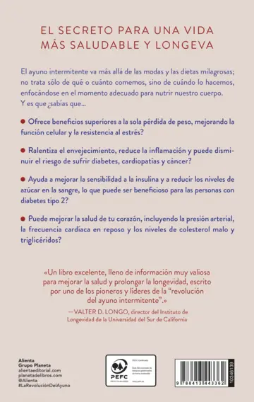 Contraportada La revolución del ayuno intermitente