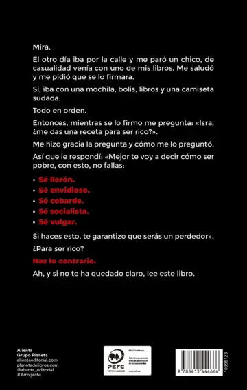 Contraportada Arrogante