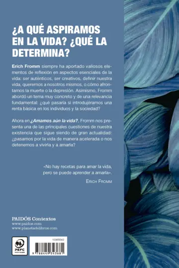 Contraportada ¿Amamos aún la vida?