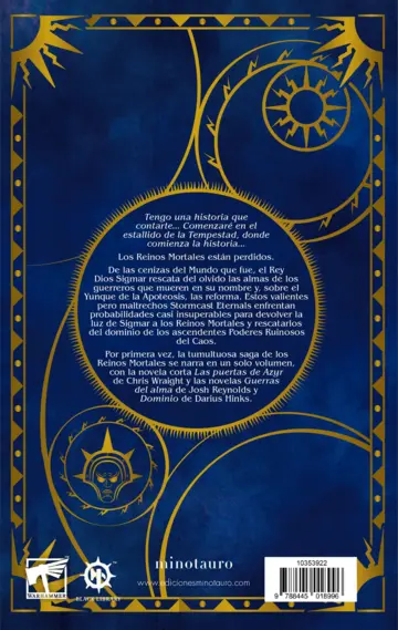 Contraportada Warhammer Guerra por los Reinos Mortales Omnibus