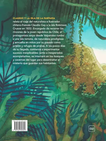 Contraportada Claudio y la isla de la fantasía