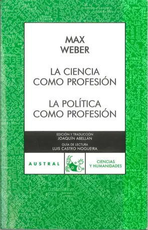 Portada La ciencia como profesión