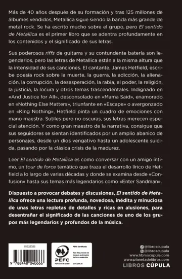 Contraportada El sentido de Metallica