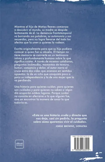 Contraportada El tiempo no tiene memoria