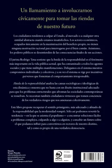 Contraportada Huida de la responsabilidad