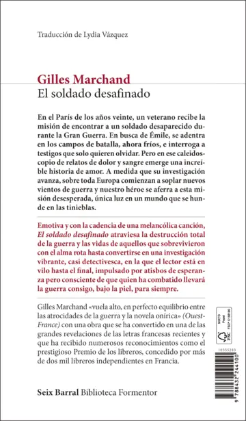 Contraportada El soldado desafinado