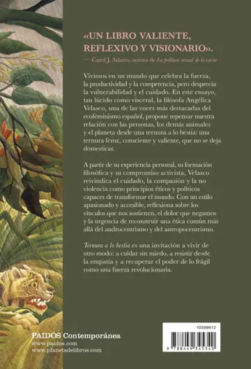 Contraportada Ternura a lo bestia