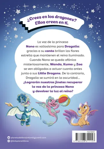 Contraportada Little Dragons 4. La voz de la princesa