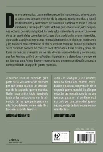 Contraportada Los verdugos y las víctimas