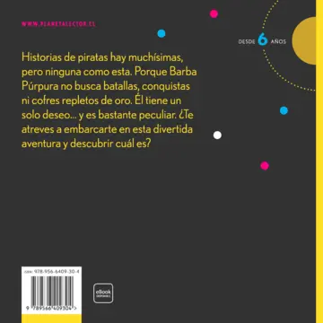 Contraportada Barba Púrpura, el pirata